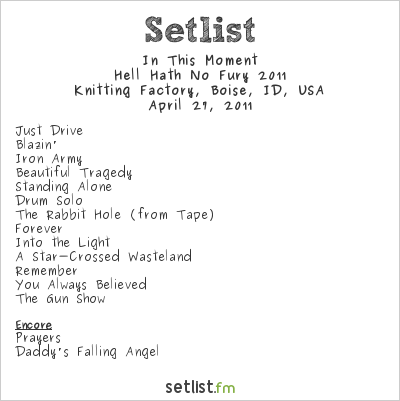 In This Moment at Knitting Factory, Boise, ID, USA Setlist