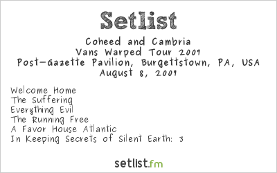 Coheed and Cambria at Warped Tour 2007 Setlist