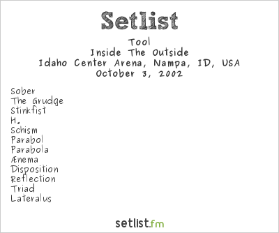 Tool at Idaho Center Arena, Nampa, ID, USA Setlist