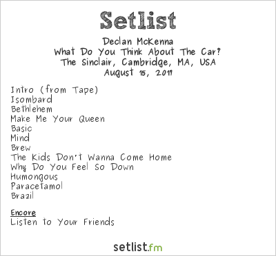 Declan McKenna at The Sinclair, Cambridge, MA, USA Setlist