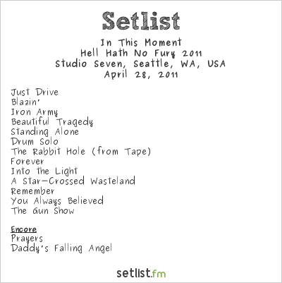 In This Moment at Studio Seven, Seattle, WA, USA Setlist