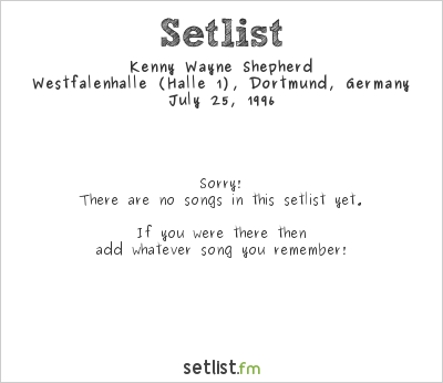 Kenny Wayne Shepherd at Westfalenhalle (Halle 1), Dortmund, Germany Setlist