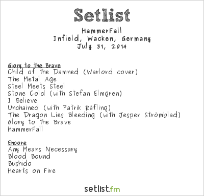 HammerFall at Wacken Open Air 2014 Setlist