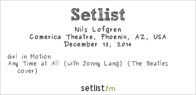 Nils Lofgren at Alice Cooper's Christmas Pudding 2014 Setlist