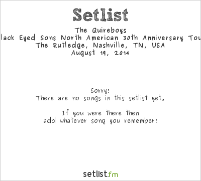 The Quireboys at The Rutledge, Nashville, TN, USA Setlist