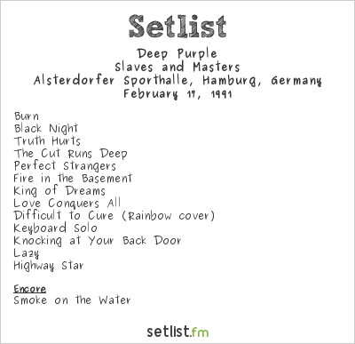 Deep Purple at Alsterdorfer Sporthalle, Hamburg, Germany Setlist