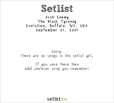 Arch Enemy at Evolution, Buffalo, NY, USA Setlist
