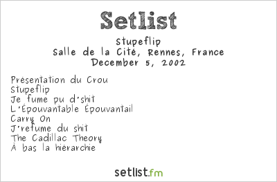 Stupeflip at TransMusicales 2002 Setlist