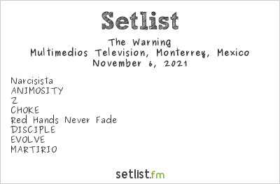 The Warning at Multimedios Television, Monterrey, Mexico Setlist