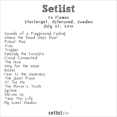 In Flames at Storsjöyran 2013 Setlist
