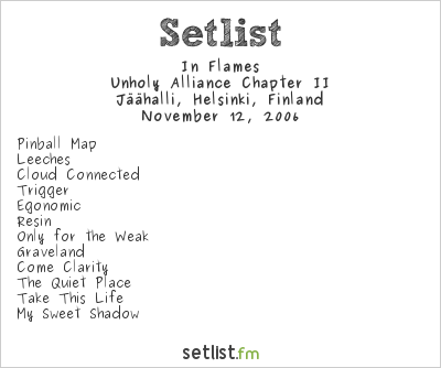In Flames at Jäähalli, Helsinki, Finland Setlist