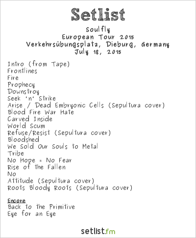 Soulfly at Traffic Jam Open Air 2015 Setlist