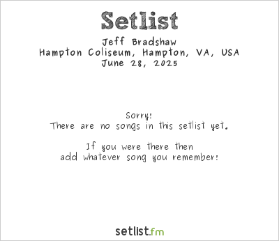 Jeff Bradshaw at Hampton Jazz Festival 2025 Setlist