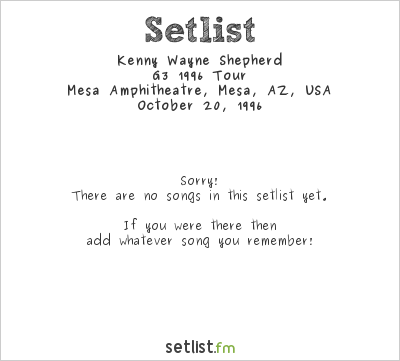 Kenny Wayne Shepherd at Mesa Amphitheatre, Mesa, AZ, USA Setlist