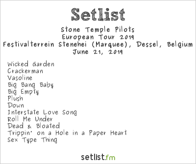 Stone Temple Pilots at Graspop Metal Meeting 2019 Setlist