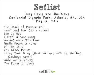 Huey Lewis and the News at Shaky Knees Music Festival 2016 Setlist