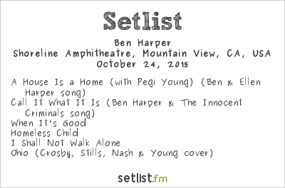 Ben Harper at Bridge School Benefit 2015 Setlist