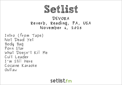 DEVORA at Reverb, Reading, PA, USA Setlist
