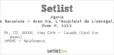 Agoria at Sónar 2022 Setlist