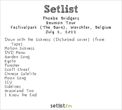 Phoebe Bridgers at Rock Werchter 2022 Setlist