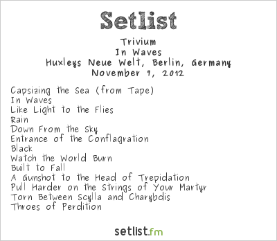 Trivium at Huxleys Neue Welt, Berlin, Germany Setlist