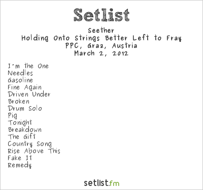 Seether at PPC, Graz, Austria Setlist