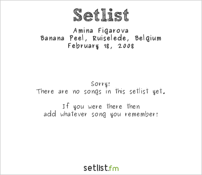 Amina Figarova at Banana Peel, Ruiselede, Belgium Setlist