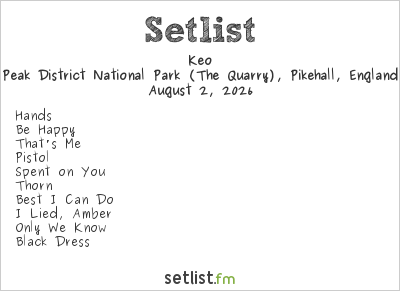 Keo at Y Not 2026 Setlist
