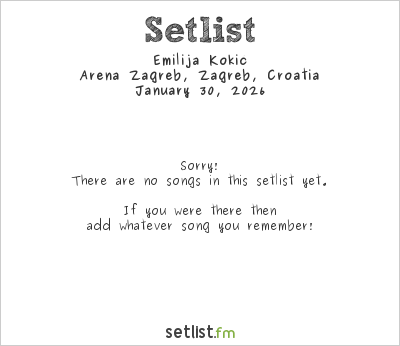 Emilija Kokić at Megadance Party 2026 Setlist