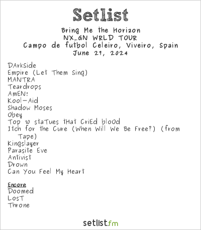 Bring Me the Horizon at Resurrection Fest 2024 Setlist