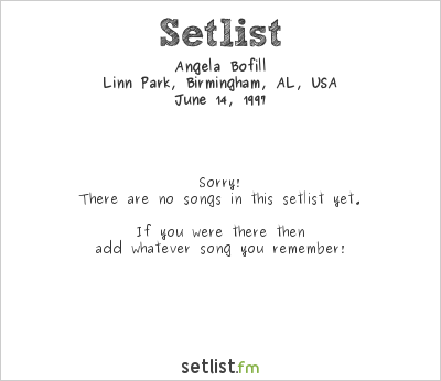 Angela Bofill at City Stages 1997 Setlist