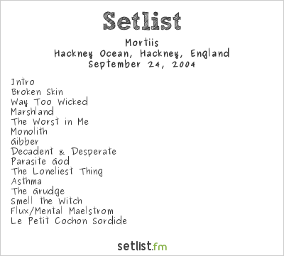Mortiis at Hackney Ocean, Hackney, England Setlist