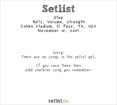 Otep at Cohen Stadium, El Paso, TX, USA Setlist