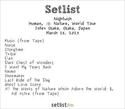Nightwish at LOUD PARK 23 Osaka Setlist