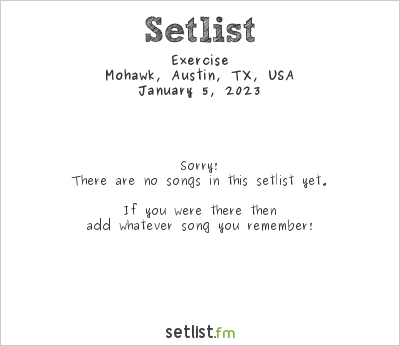 Exercise at Free Week 2023 Setlist