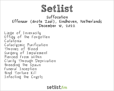 Suffocation at Eindhoven Metal Meeting 2022 Setlist