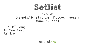 Sum 41 at MUZ TV Music Awards 2009 Setlist