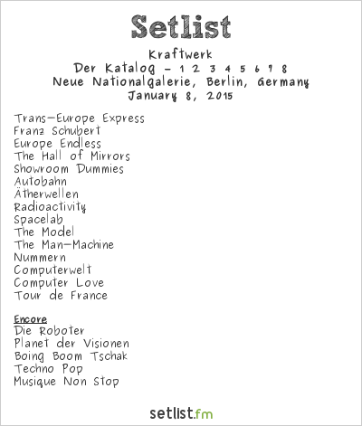Kraftwerk at Neue Nationalgalerie, Berlin, Germany Setlist