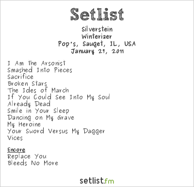 Silverstein at Pop's, Sauget, IL, USA Setlist