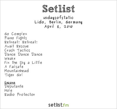 65daysofstatic at Lido, Berlin, Germany Setlist