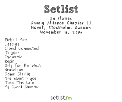 In Flames at Hovet, Stockholm, Sweden Setlist