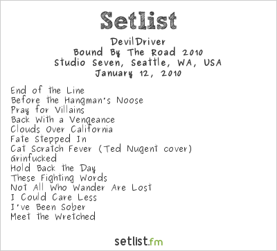 DevilDriver at Studio Seven, Seattle, WA, USA Setlist