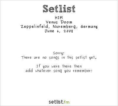 HIM at Rock im Park 2008 Setlist