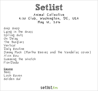 Animal Collective at 9:30 Club, Washington, DC, USA Setlist