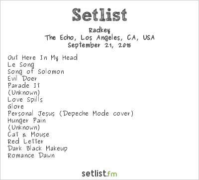 Radkey at The Echo, Los Angeles, CA, USA Setlist