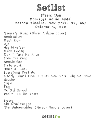 Steely Dan at Beacon Theatre, New York, NY, USA Setlist
